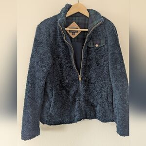 Pendleton Plush Navy Sherpa Zip-Up Jacket